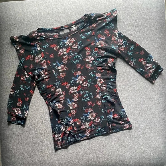 Free People Black Dock Street Knit Blouse Small - Picture 8 of 11